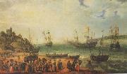 WILLAERTS, Adam The Prince Royal and other shipping in an Estuary china oil painting artist